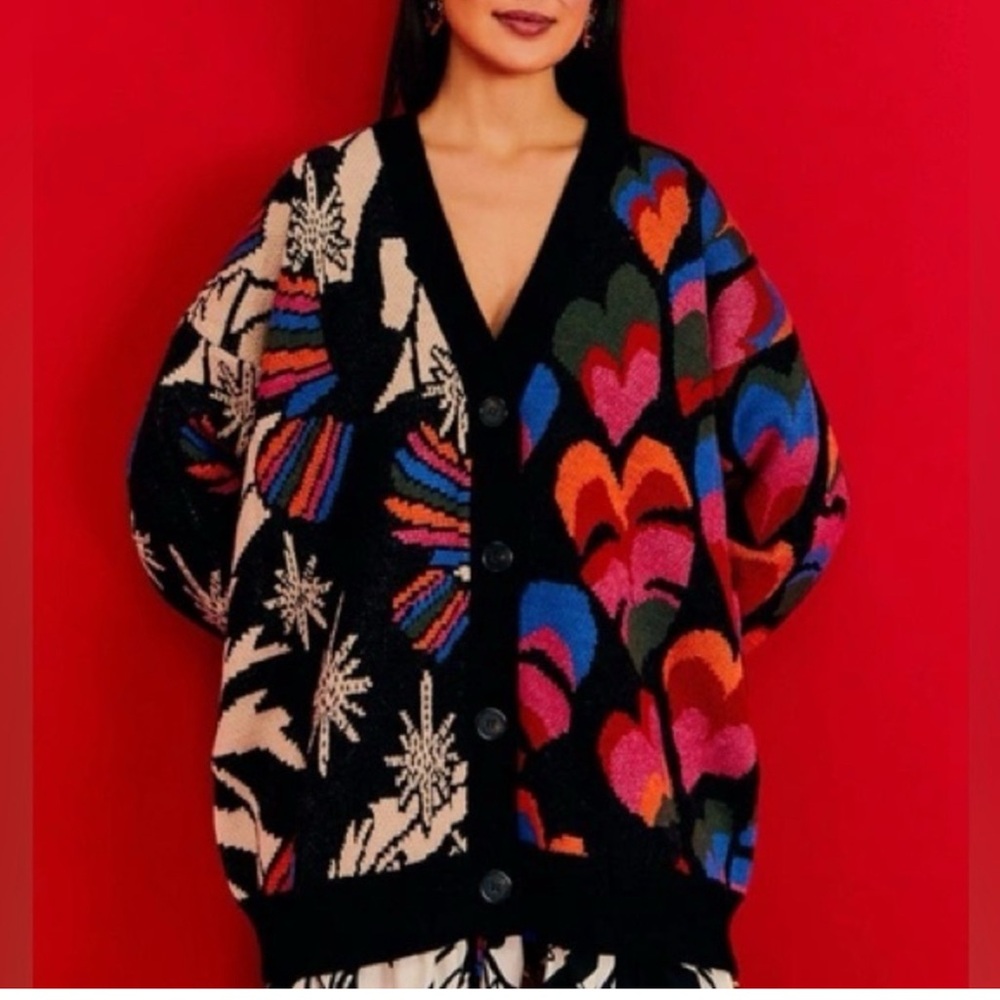 Farm Rio Hearts Cardigan